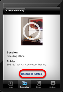 ITS - Information Technology Services > Recording with CourseCast - Mobile > uplaod_status.png